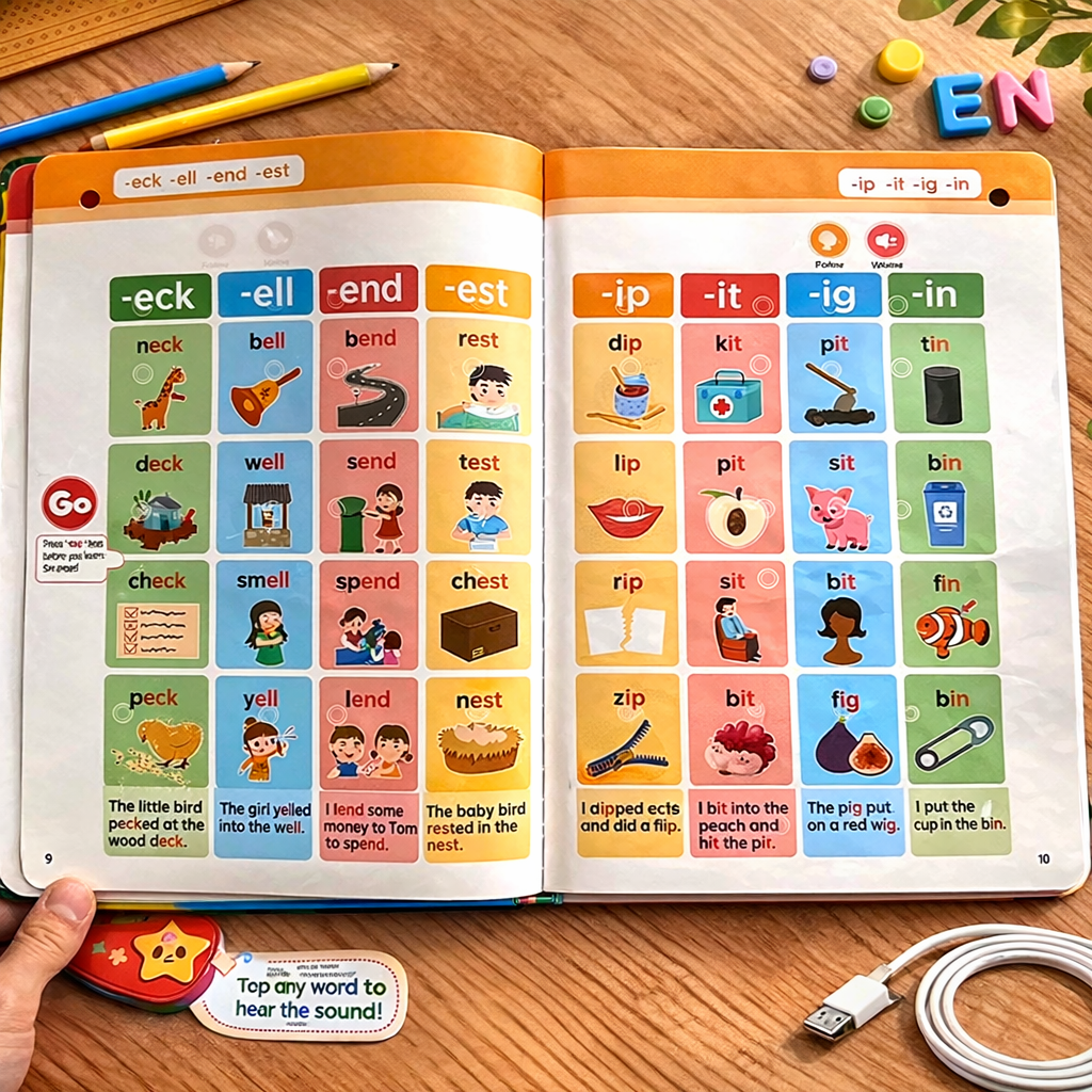 📚 Smart Phonics Sound Book – Learn to Read with Audio 🔊